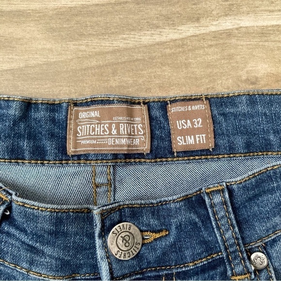 Stitches & Rivets Slim Fit Jeans | Size 32 - Picture 3 of 6